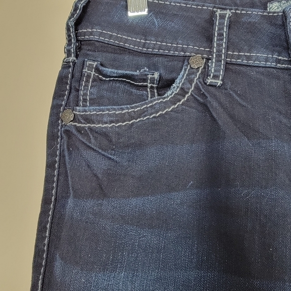Silver Jeans Suki Mid Rise Bootcut Dark Wash Denim Blue Jeans Sz 28X32 - Picture 6 of 15